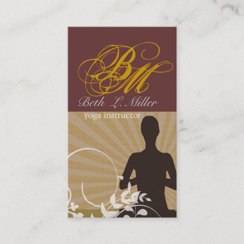 Spiritual Meditation Yoga  Instructor Business Card Templates