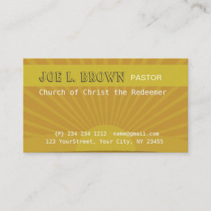 Spiritual Meditative Sunshine Modern Business Card