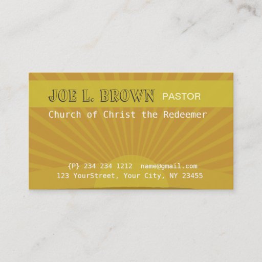 Customizable Spiritual Meditative Sunshine Modern Business Cards