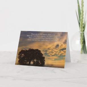 Spiritual Metaphysical Sympathy Card with Oak Tree