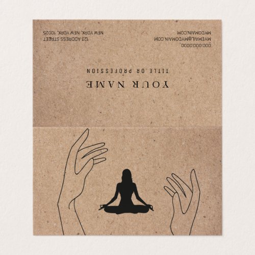 Spiritual Minimal Professional Logo Yoga  Business Card