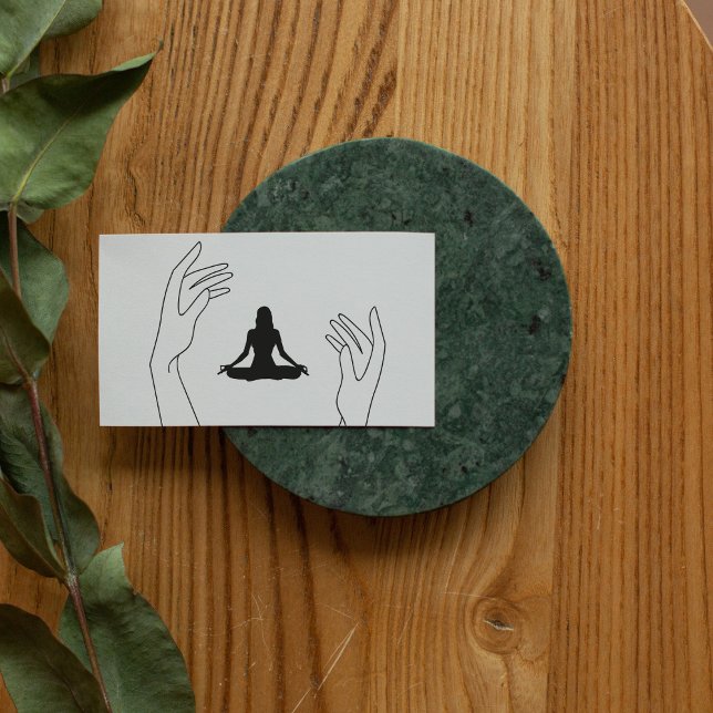 Spiritual Minimal Professional Logo Yoga  Business Card (Creator Uploaded)