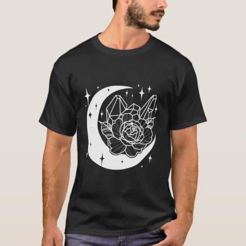 Spiritual Moon Child WitchS Crystals For Boho T_Shirt