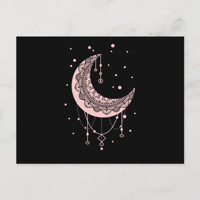 Spiritual Moon Pastel Goth Kawaii Postcard (Front)