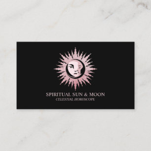 Spiritual Moon Sun Celestial Astrology Business Card