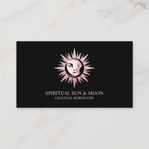 Spiritual Moon Sun Celestial Astrology Business Card