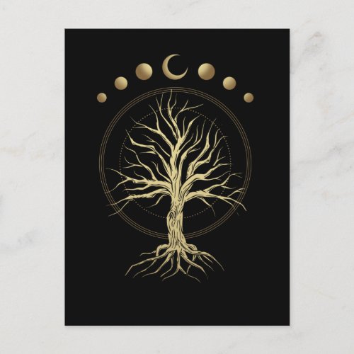 Spiritual Moon Tree Astronomy Crescent Postcard