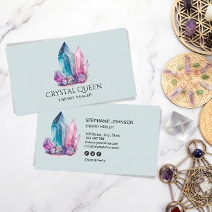 Spiritual Mystical Energy Healer Crystal Gems Business Card