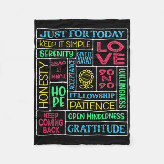Spiritual Narcotics Anonymous Garden Fleece Blanket