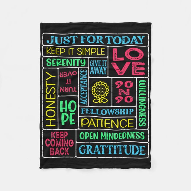 Spiritual Narcotics Anonymous Garden  Fleece Blanket (Front)