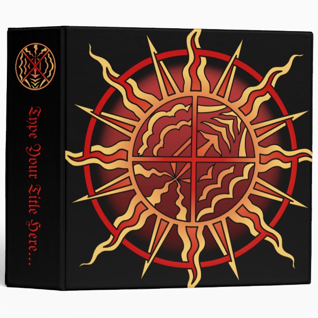Spiritual Native Art Binder Personalized Sun Album (Front/Spine)