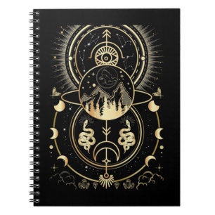Spiritual Nature Moon Astrology Stars Snake Notebook