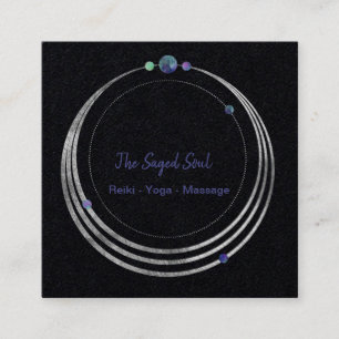 Spiritual New Age and Metaphysical Geometric Square Business Card