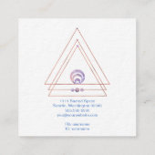 Spiritual New Age and Metaphysical | Purple Square Business Card (Back)
