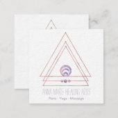 Spiritual New Age and Metaphysical | Purple Square Business Card (Front/Back)
