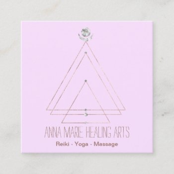 Spiritual New Age Sacred Geometry Square Business Card by businesscardsforyou at Zazzle