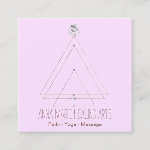 Spiritual New Age Sacred Geometry Square Business Card