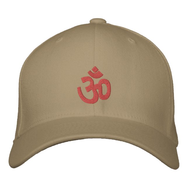 Spiritual Om Sign Embroidered Baseball Cap (Front)