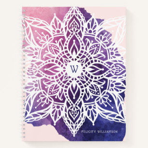Spiritual Organic & Geometric Mandala Watercolor Notebook