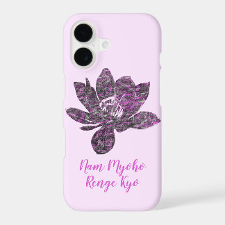 Spiritual Partly Purple Lotus Flower Nam Myoho iPhone 17 Case