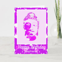 Spiritual Pink & White Symmetry Buddha Birthday