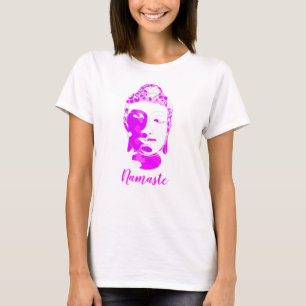 Spiritual Pink & White Symmetry Handdrawn Buddha T-Shirt