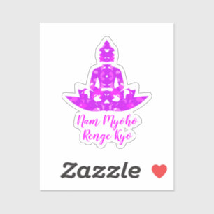 Spiritual Pink & White Symmetry Lotus Yoga CutOut Sticker