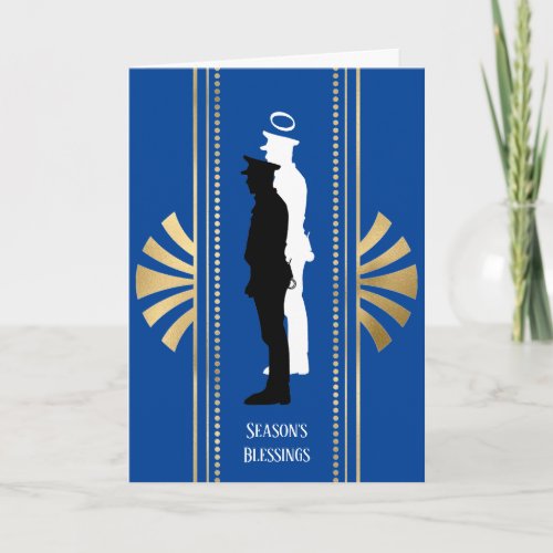 Spiritual Police Officer Christmas Greeting Card