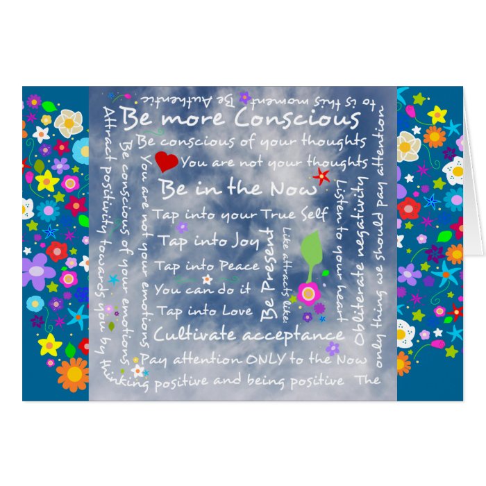 Spiritual positive affirmations greeting card