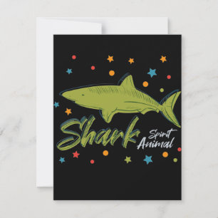 Spiritual power animal shark, spirit animal card