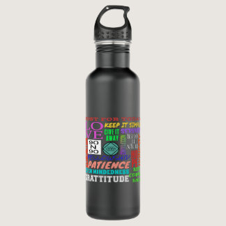 Spiritual Principles of 12 Step Recovery Program N Stainless Steel Water Bottle