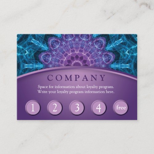 Spiritual Purple Flower Customer Loyalty Card