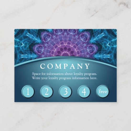Spiritual Purple Flower Customer Loyalty Card