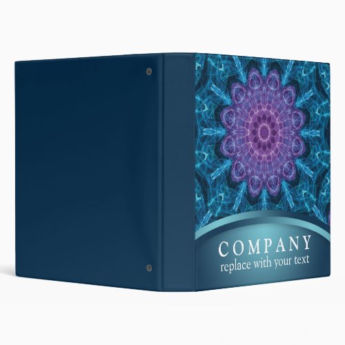 Spiritual Purple Flower Mandala 3 Ring Binder