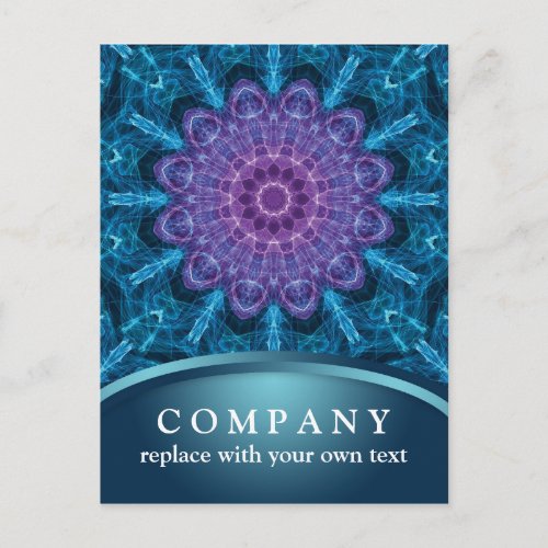 Spiritual Purple Flower Mandala Postcard