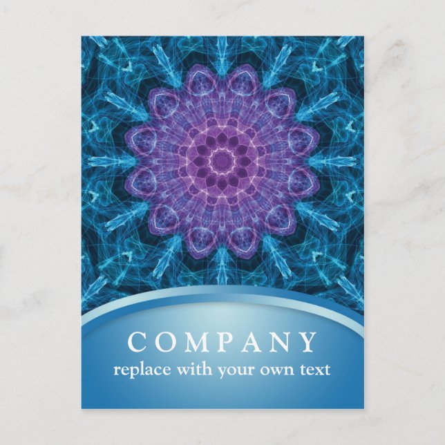 Spiritual Purple Flower Mandala Postcard (Front)