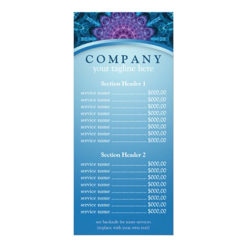Spiritual Purple Flower mandala price list menu