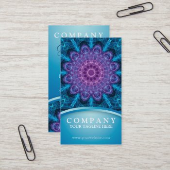 Spiritual Purple Flower  Sea Of Blue Business Card by WavingFlames at Zazzle