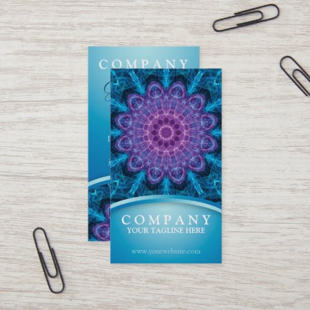 Spiritual Purple Flower, Sea Of Blue Business Card