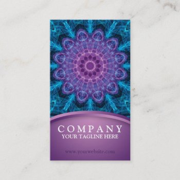 Spiritual Purple Flower  Sea Of Blue Business Card by WavingFlames at Zazzle
