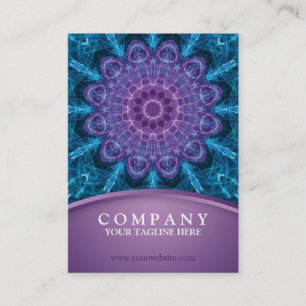 Spiritual purple flower, sea of blue business card