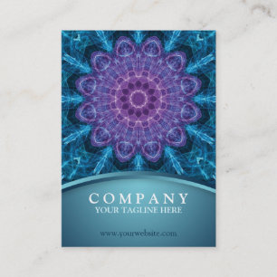 Spiritual purple flower, sea of blue - chubby business card