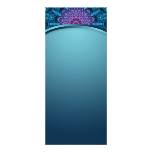 Spiritual purple flower, sea of blue Mandala Rack Card