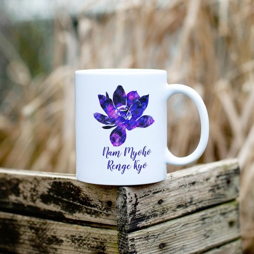 Spiritual Purple Lotus Flower Nam Myoho Renge Kyo Coffee Mug