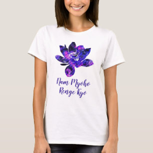 Spiritual Purple Lotus Flower Nam Myoho Renge Kyo T-Shirt