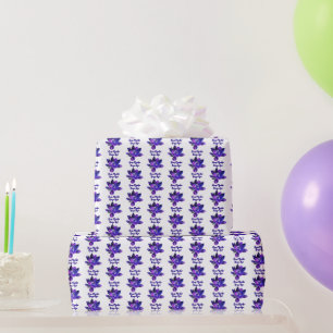 Spiritual Purple Lotus Flower Nam Myoho Renge Kyo Wrapping Paper