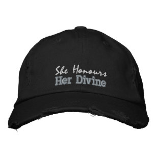 Spiritual Quote For Her Pink Rustic Black Embroidered Baseball Cap