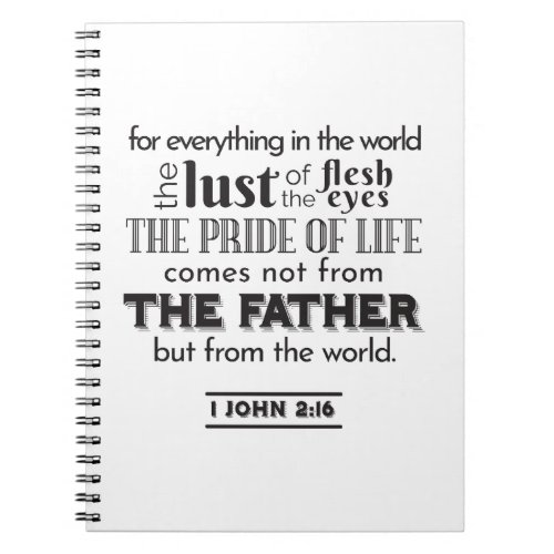 Spiritual Reflection Art _ 1 John 216  Notebook