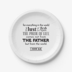 Spiritual Reflection Art - 1 John 2:16 Paper Plates