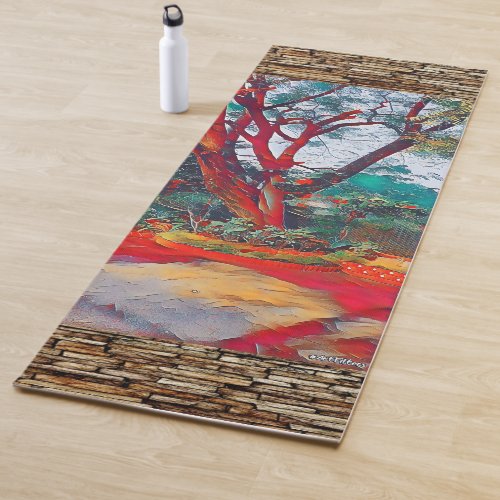 Spiritual Retreat Nature Scenery Meditation Tree Yoga Mat